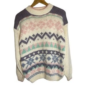 Persuasion Women’s Size Medium Vintage Pastel Knit Sweater‎